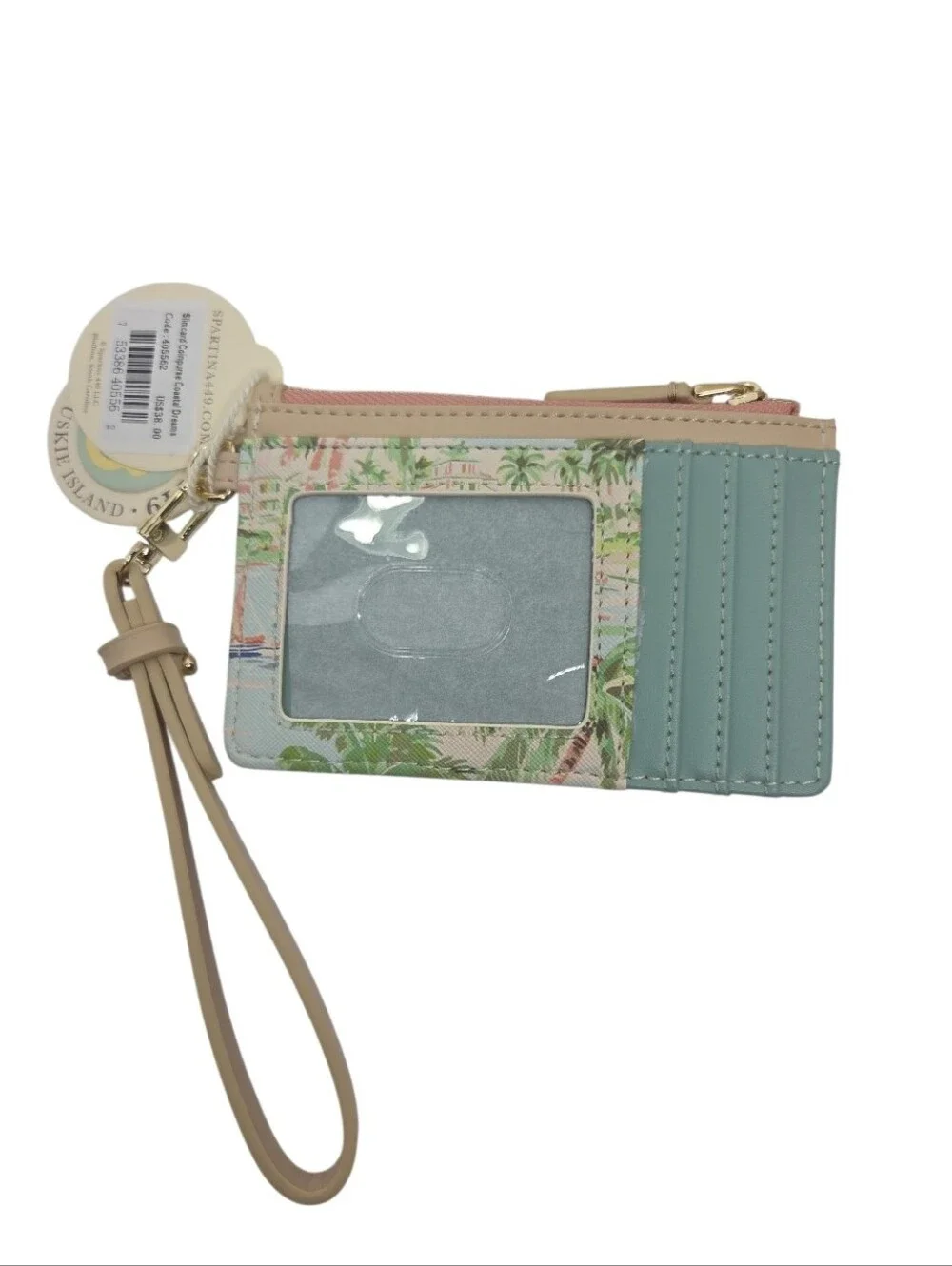 Spartina 449 Slim Card Coin Purse Coastal Dreams Wristlet NWT